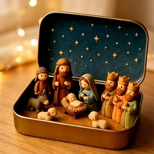 Mini christmas nativity scene - mini,