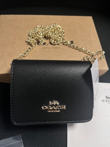 New coach mini leather wallet - leather,